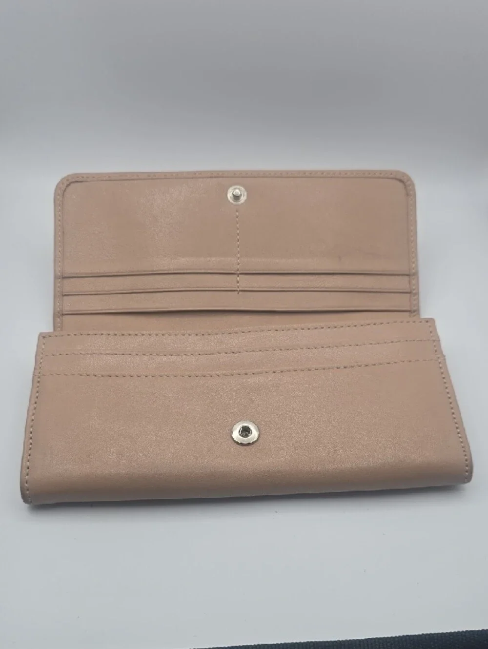 Jimmy Choo Beige Wallet with Silver Star Studs